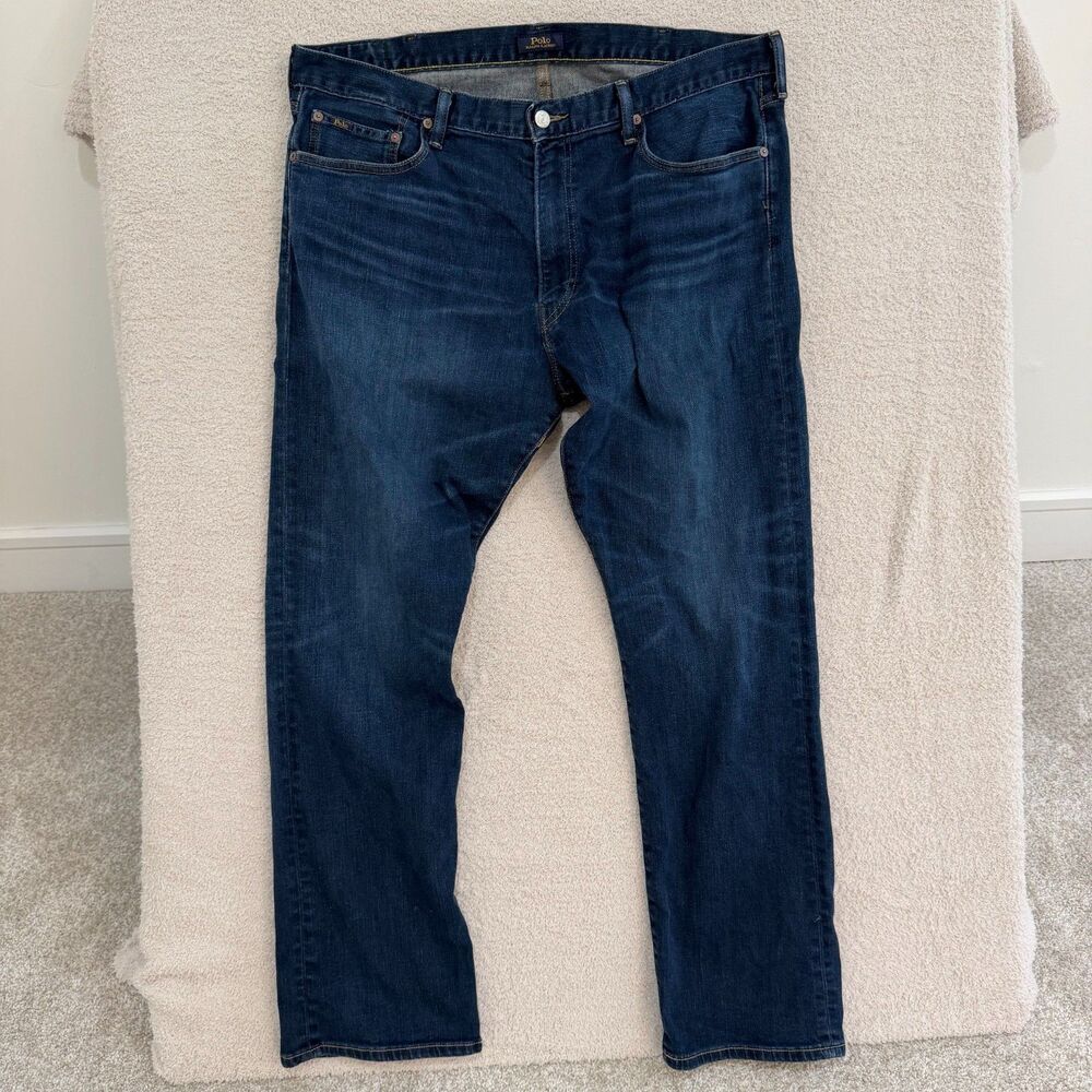 Polo Ralph Lauren Jeans Mens 41x31 Dark Wash Straight Stretch Denim Varick